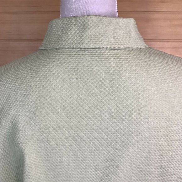 Eileen Fisher Green Textured Long Sleeve Jacket - Picture 8 of 11